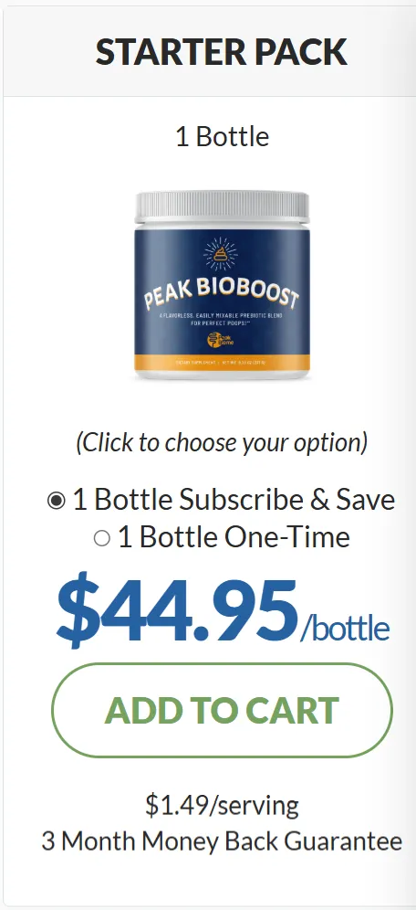 Peak BioBoost price 1 bottle